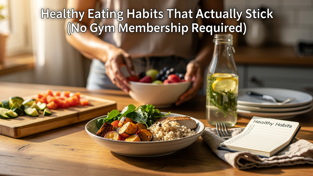 Healthy Eating Habits That Actually Stick (No Gym Membership Required)