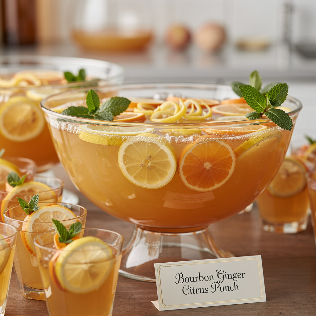 PunchBowl Bourbon Ginger Citrus Punch