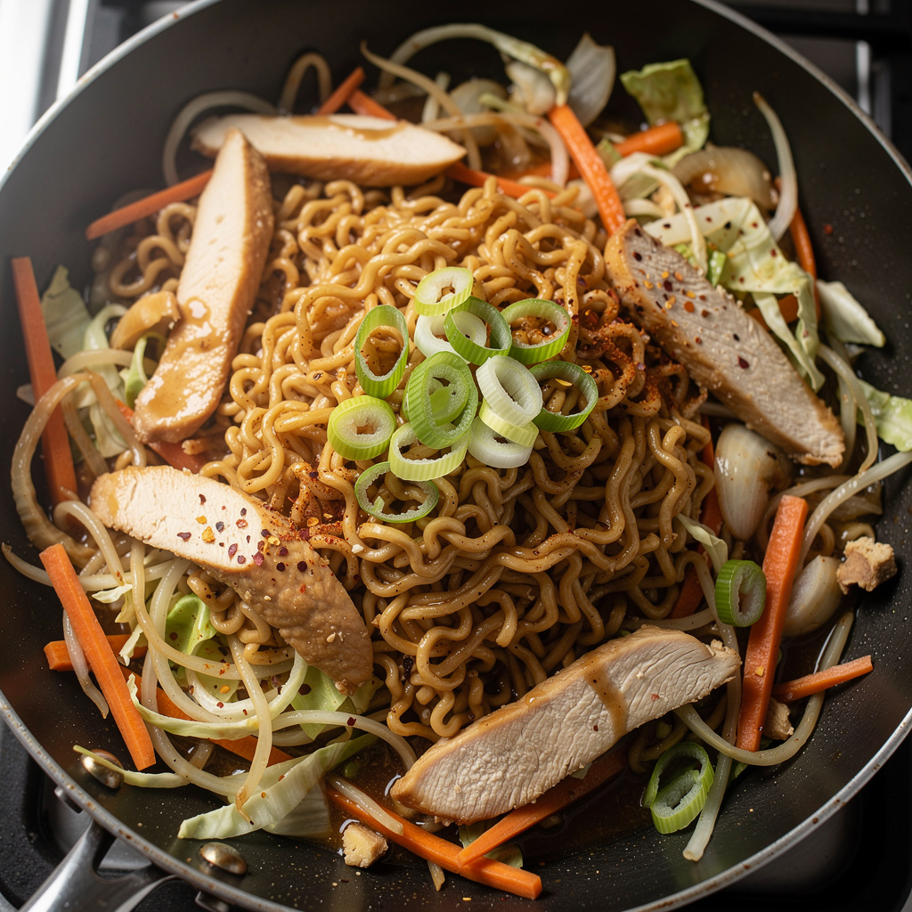 Stir-Fry with Chicken and Noodles
