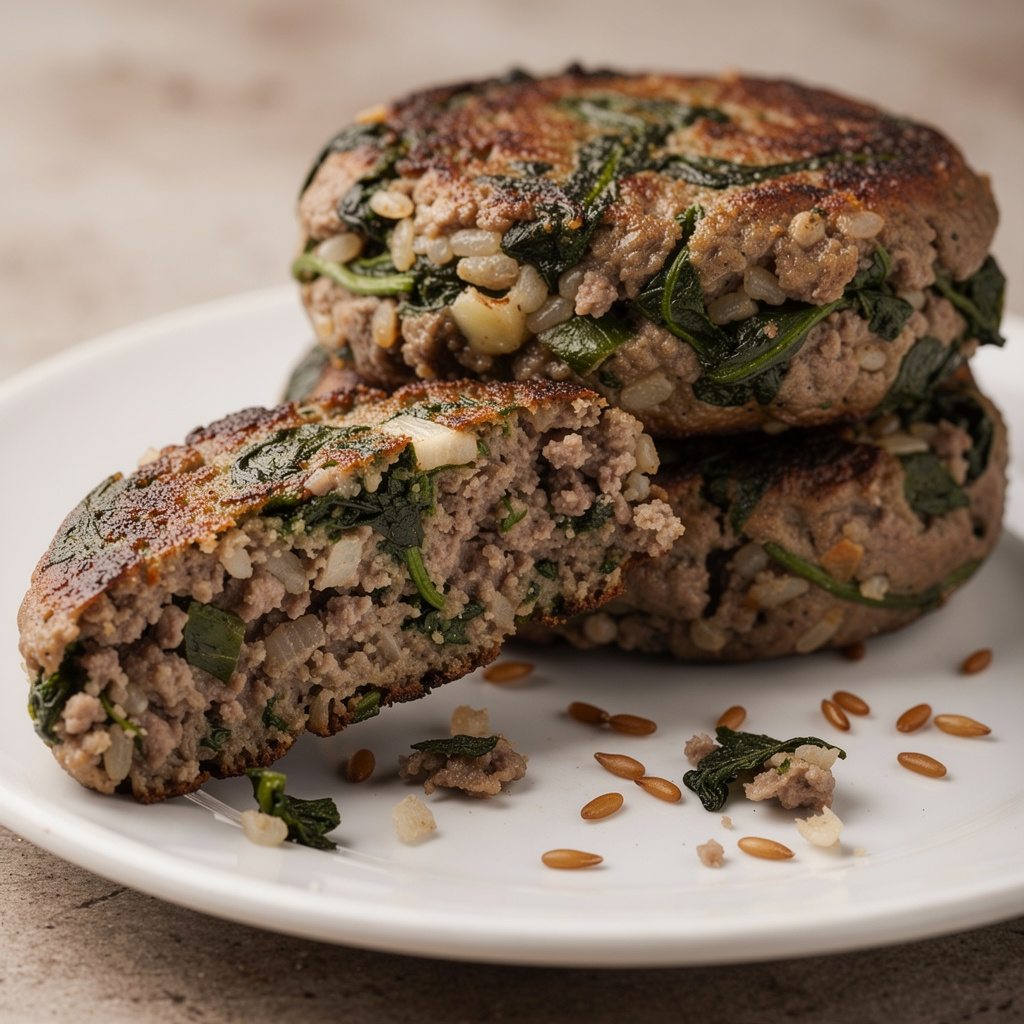 Spinach and Meat Cakes