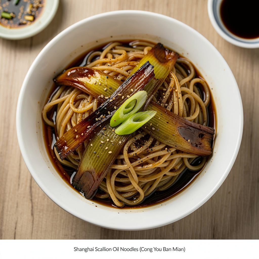Shanghai Scallion Oil Noodles (Cong You Ban Mian)