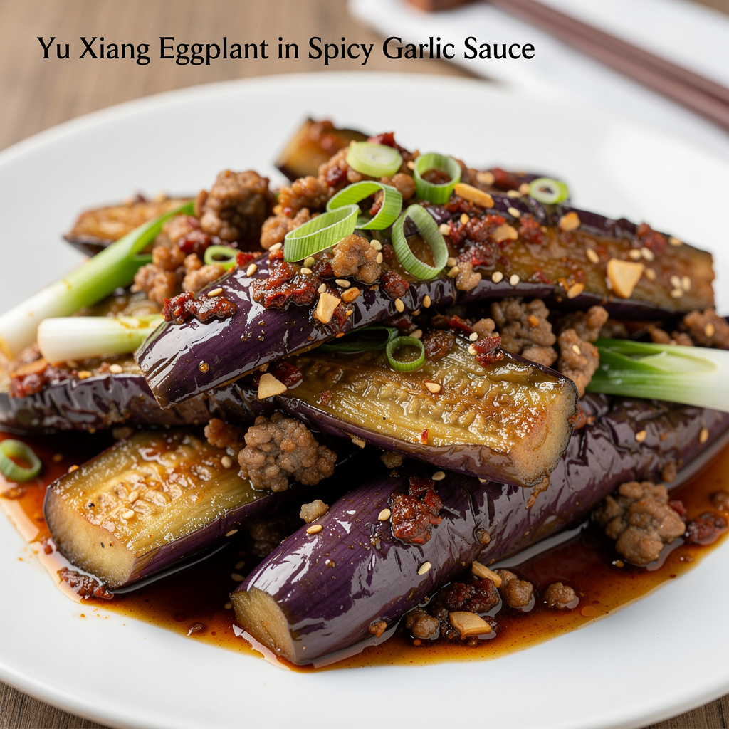 Yu Xiang Eggplant in Spicy Garlic Sauce