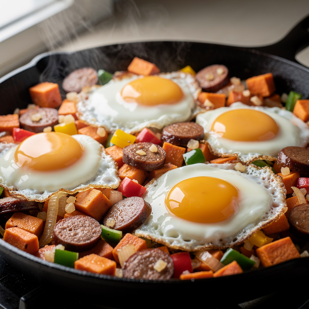 Sweet Potato Hash with Egg