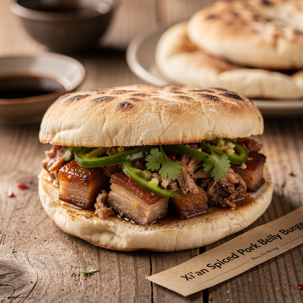 Xi'an Spiced Pork Belly Burger
