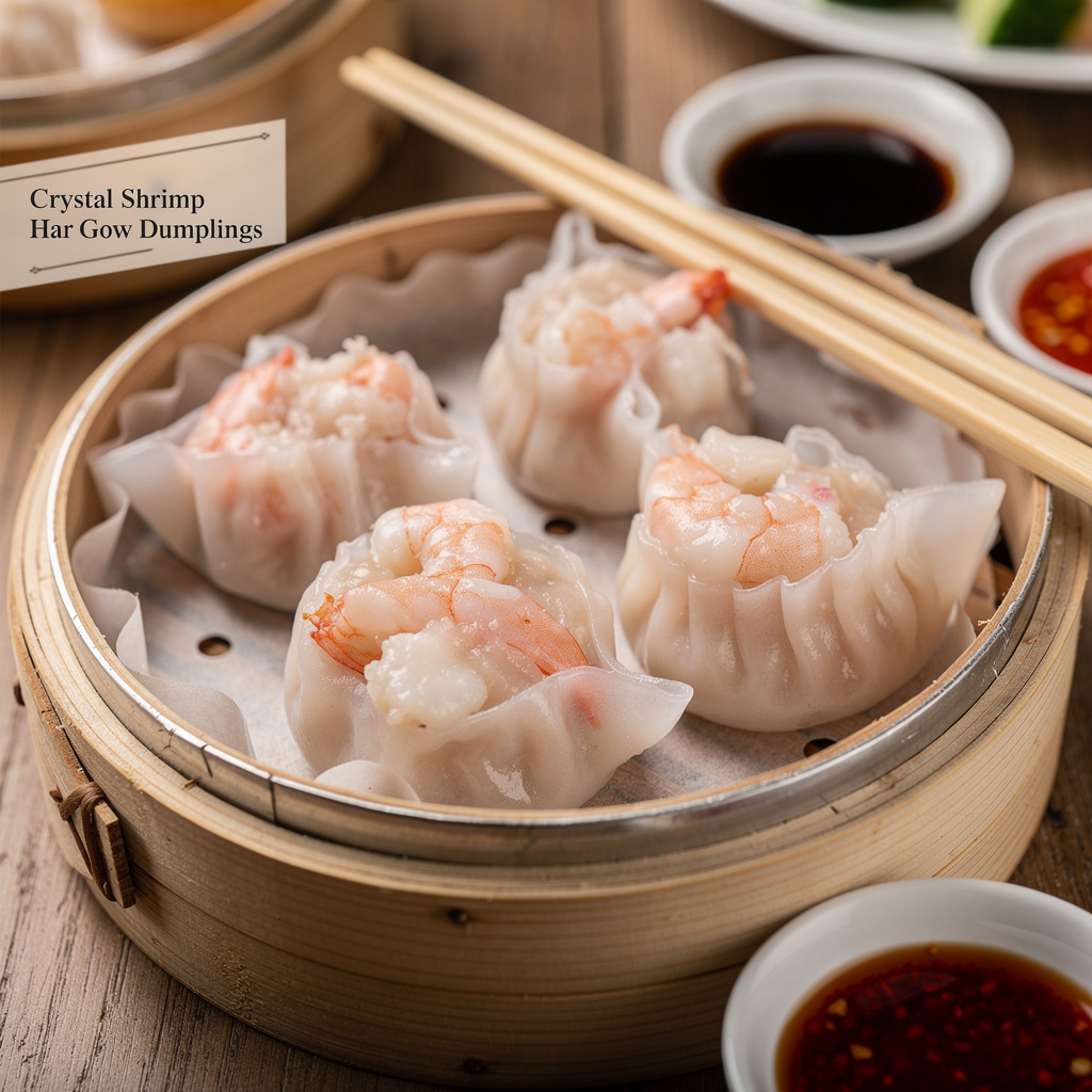 Crystal Shrimp Har Gow Dumplings
