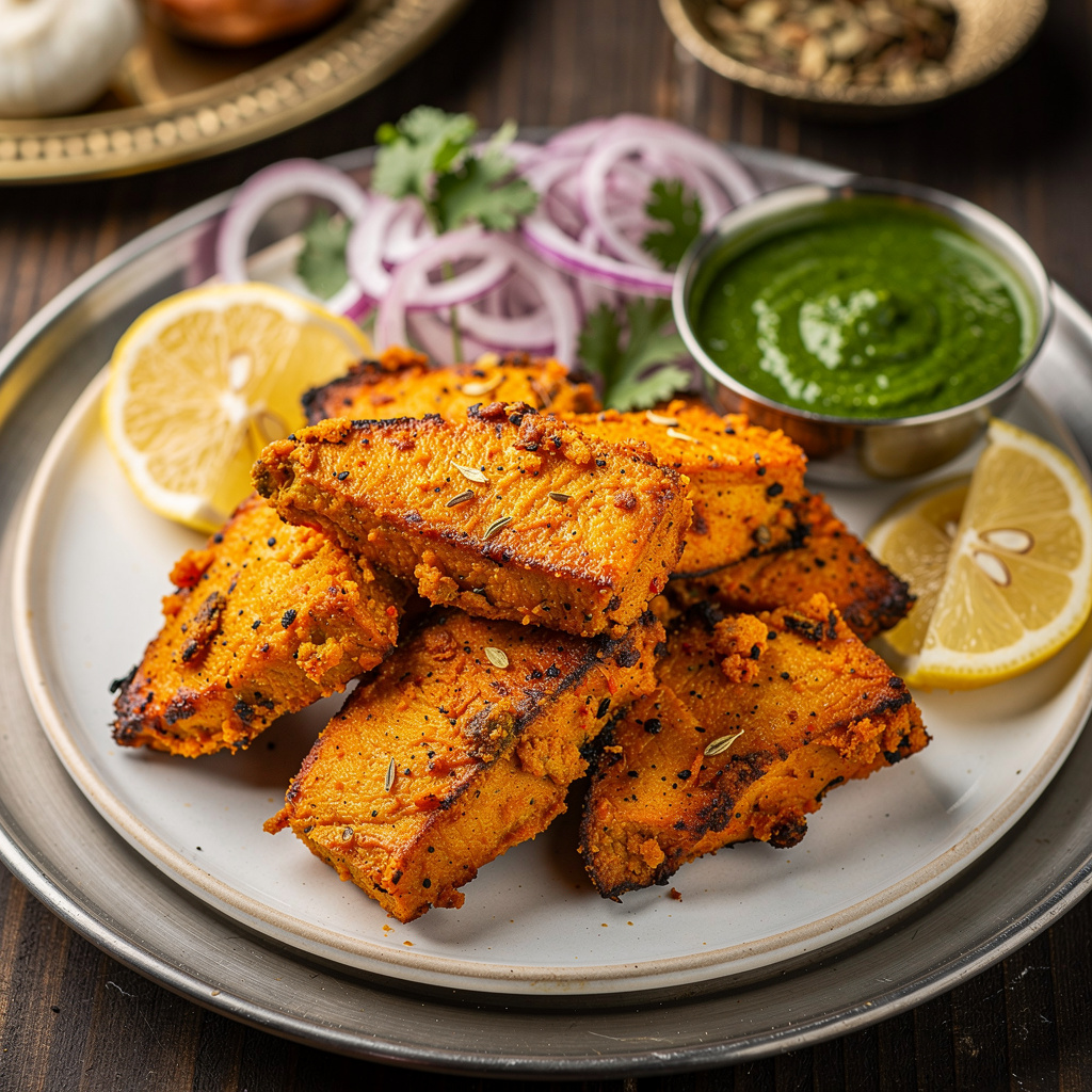 Golden Amritsari Fish Tikka