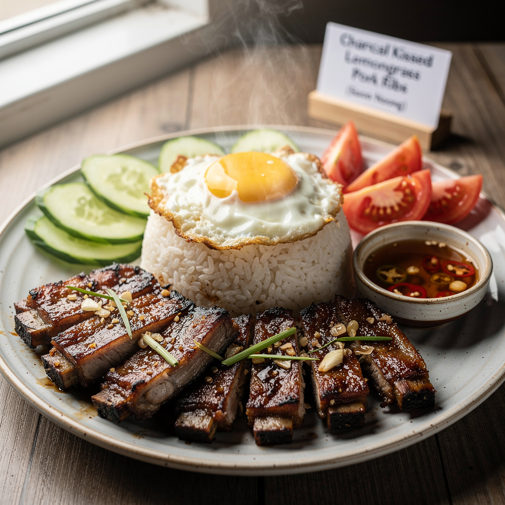 Charcoal-Kissed Lemongrass Pork Ribs (Suon Nuong)