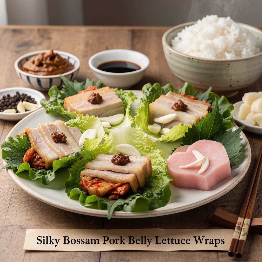 Silky Bossam Pork Belly Lettuce Wraps