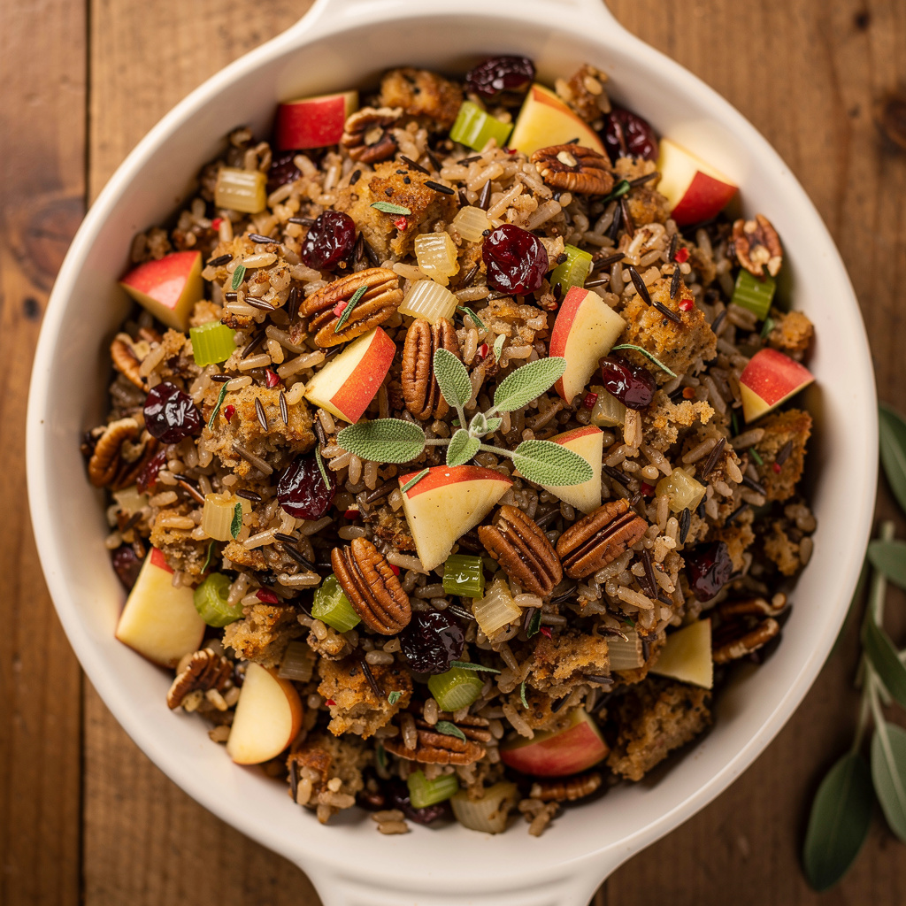 Apple-Sage Wild Rice Stuffing