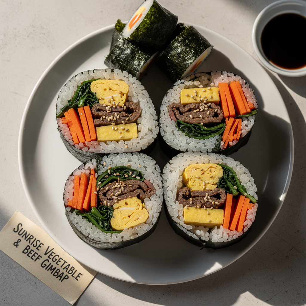Sunrise Vegetable & Beef Gimbap