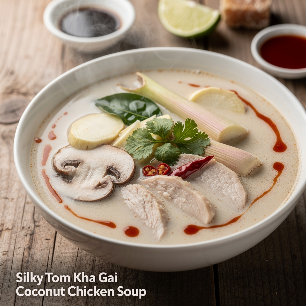 Silky Tom Kha Gai Coconut Chicken Soup