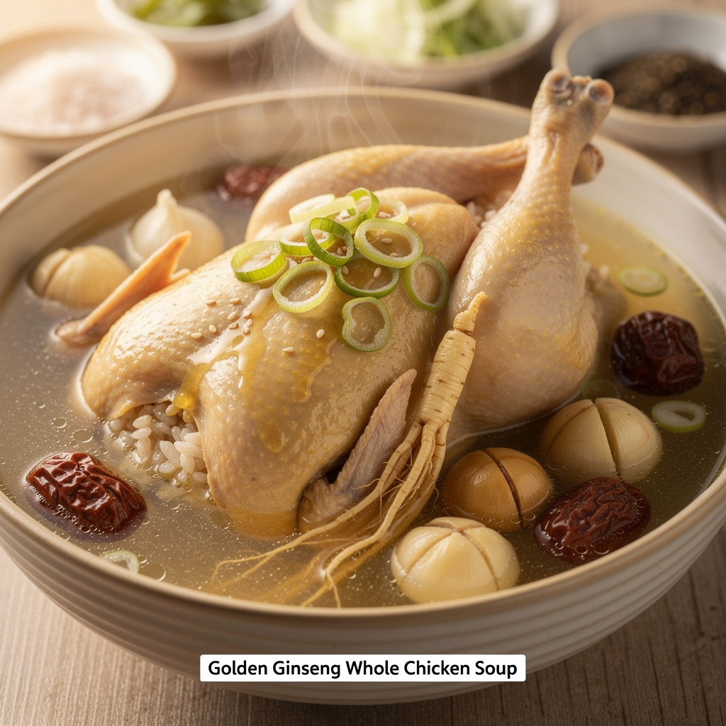 Golden Ginseng Whole Chicken Soup
