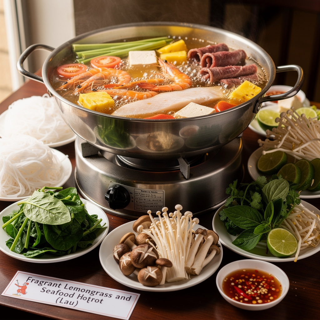 Fragrant Lemongrass and Seafood Hot Pot (Lau)