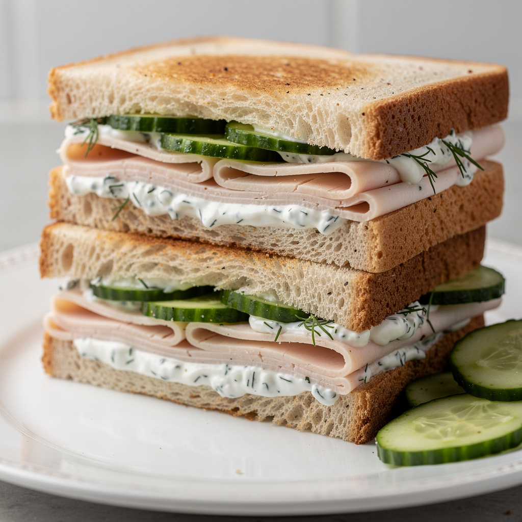 Turkey and Cucumber Sandwich