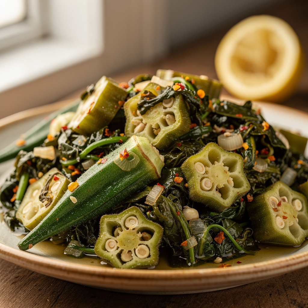 Okra and Greens