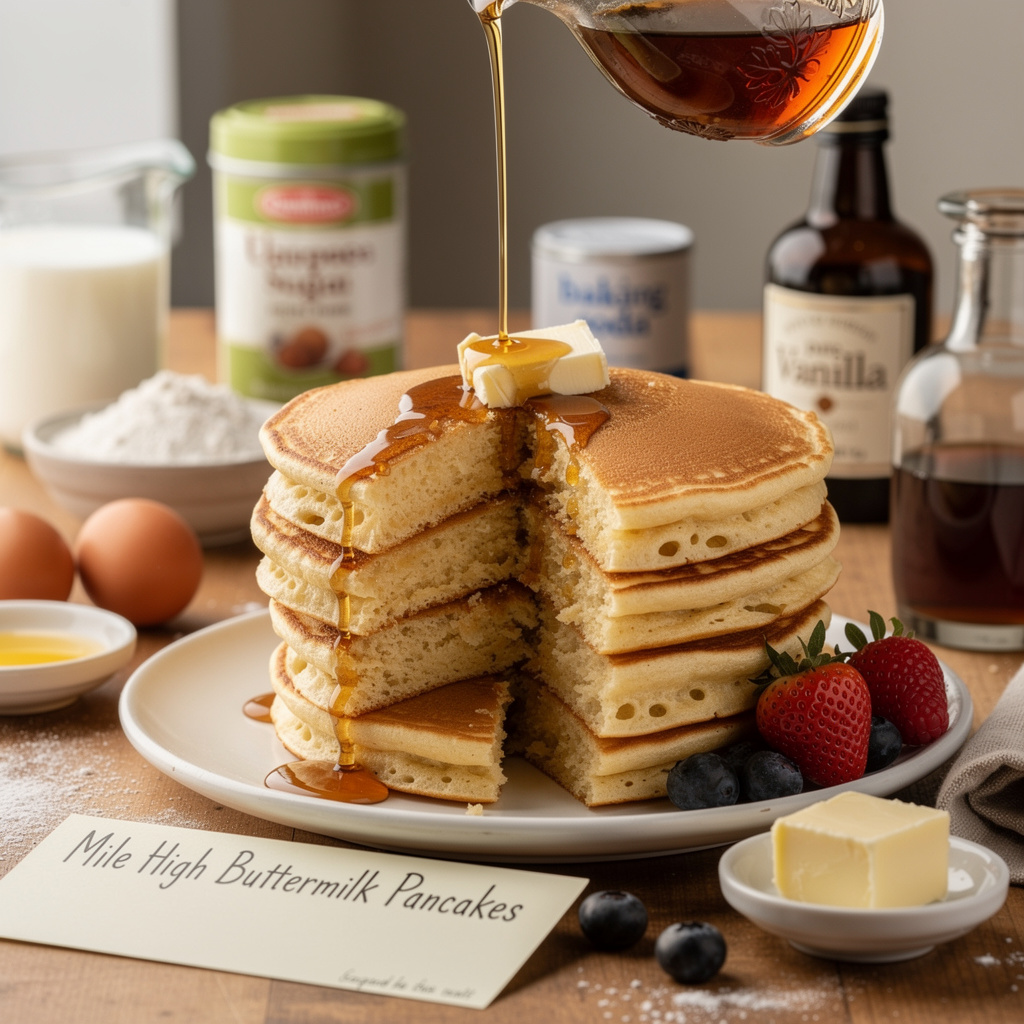 Mile-High Buttermilk Pancakes