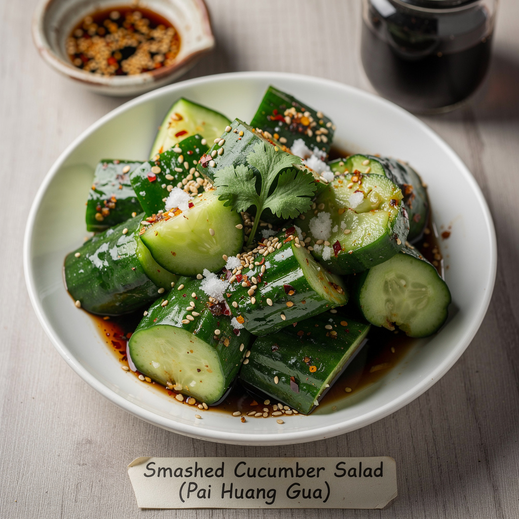 Smashed Cucumber Salad (Pai Huang Gua)