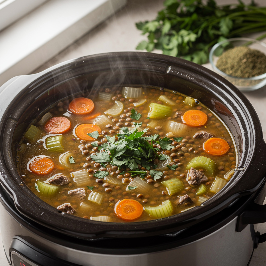 Slow Cooker Lentil Soup