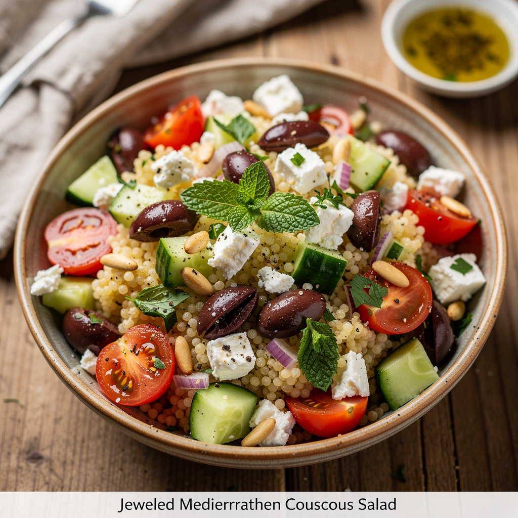 Jeweled Mediterranean Couscous Salad