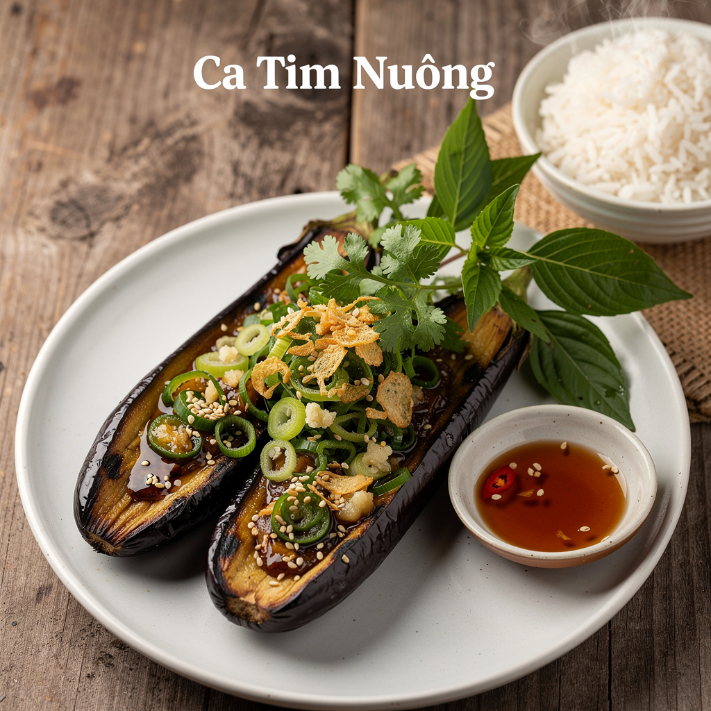 Smoky Grilled Eggplant with Scallion Oil (Ca Tim Nuong)