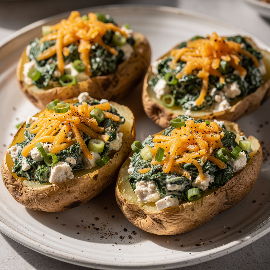 Spinach Stuffed Potatoes
