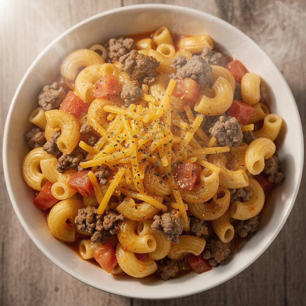 Beefy Macaroni and Cheese