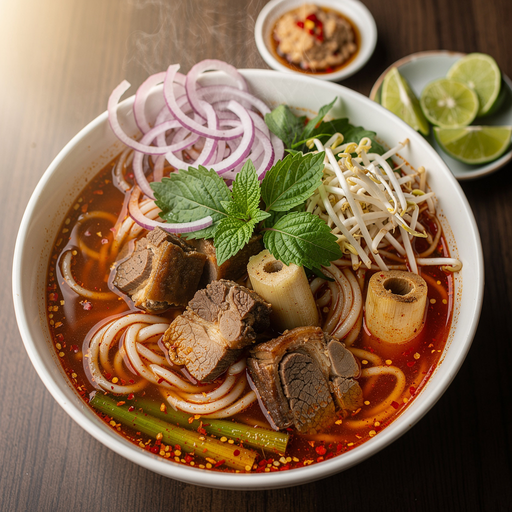 Fiery Bun Bo Hue — Royal City Spicy Beef Noodle Soup