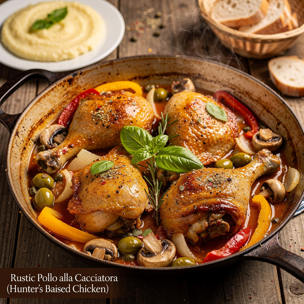 Rustic Pollo alla Cacciatora (Hunter's Braised Chicken)