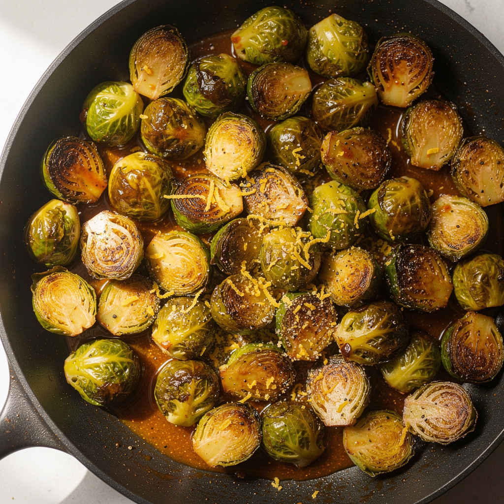 Orange and Honey Glazed Brussel Sprouts