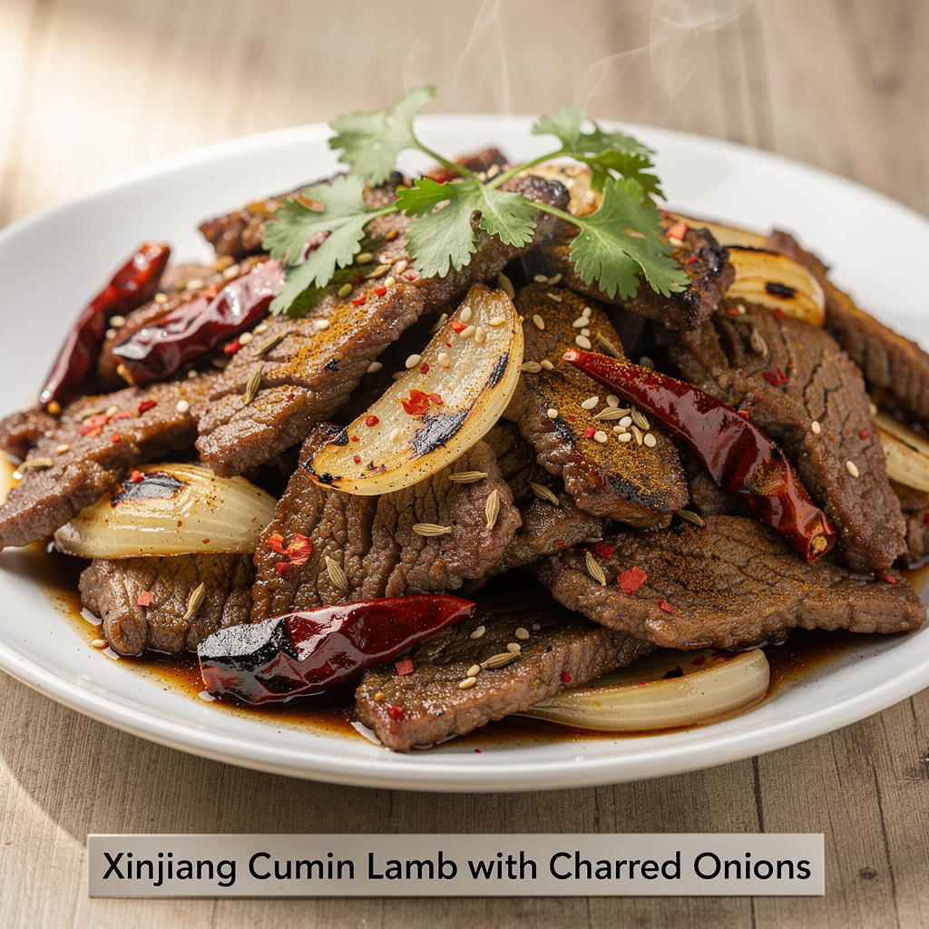 Xinjiang Cumin Lamb with Charred Onions