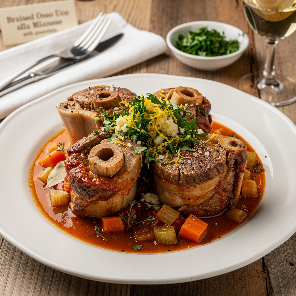 Braised Osso Buco alla Milanese with Gremolata