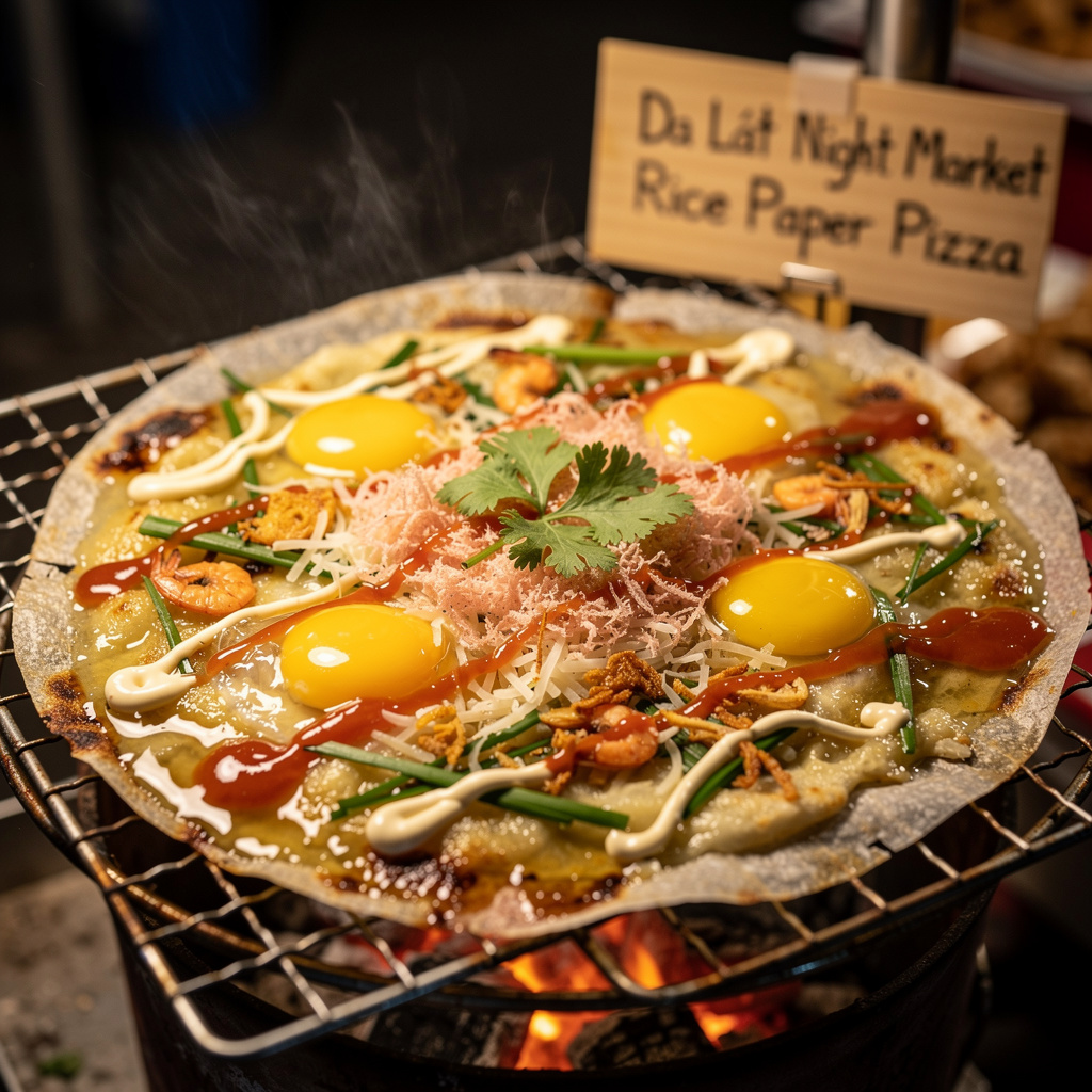 Da Lat Night Market Rice Paper Pizza