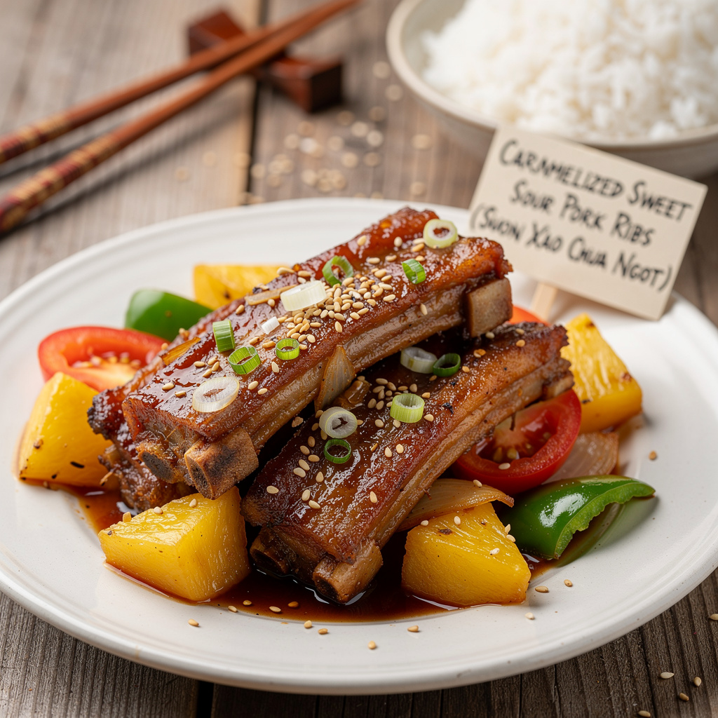 Caramelized Sweet and Sour Pork Ribs (Suon Xao Chua Ngot)