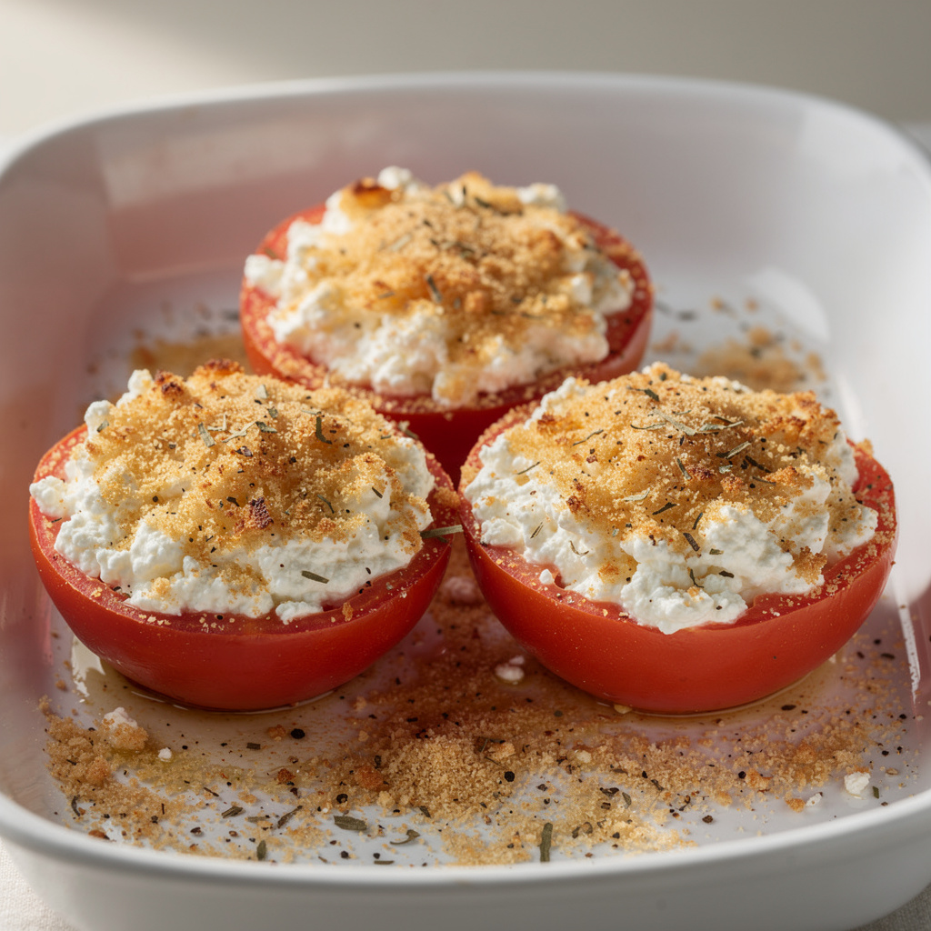 Broiled Tomatoes and Cheese
