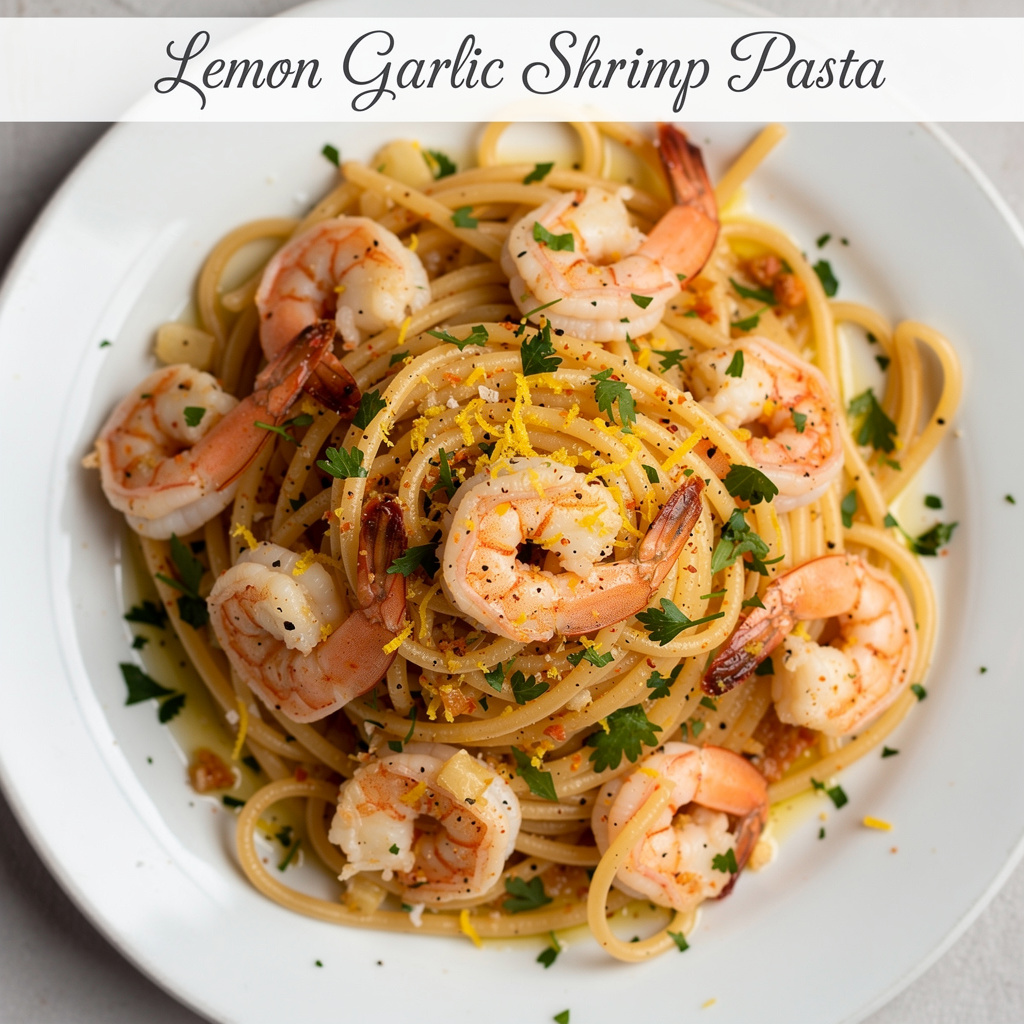 Lemon Garlic Shrimp Pasta