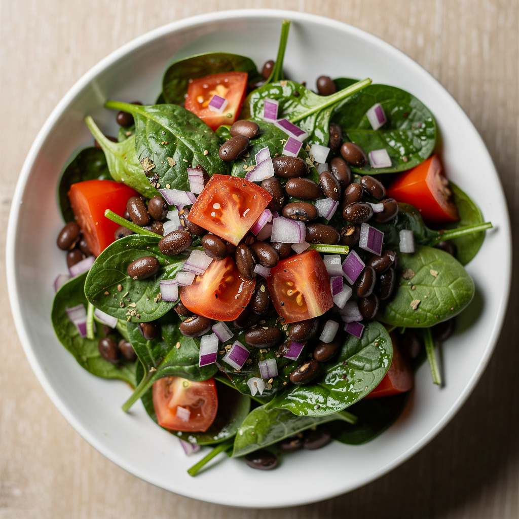 Spinach Black Bean Salad
