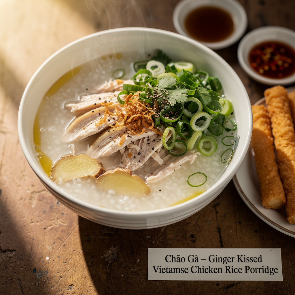 Chao Ga — Ginger-Kissed Vietnamese Chicken Rice Porridge
