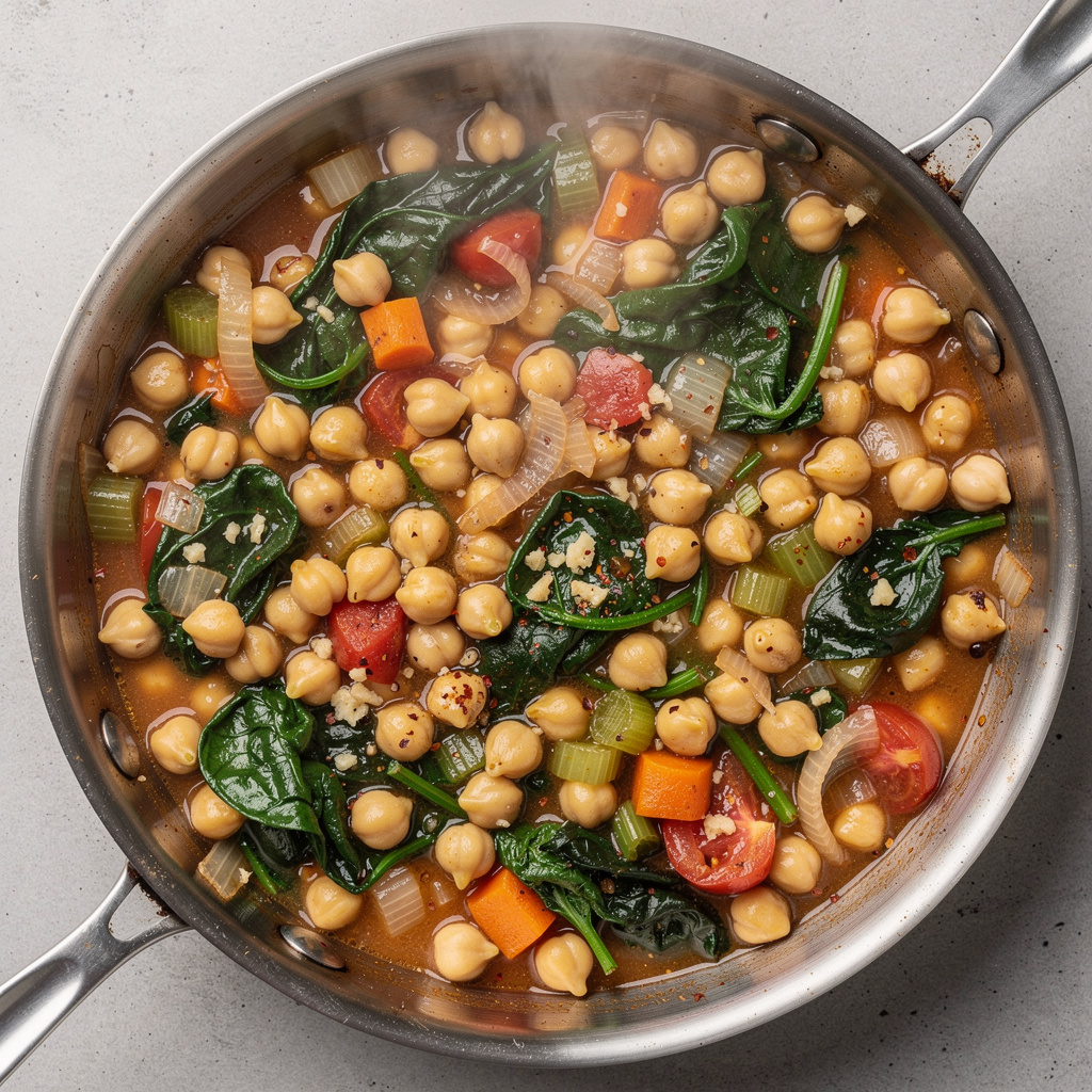 Chickpeas and Spinach Sauté