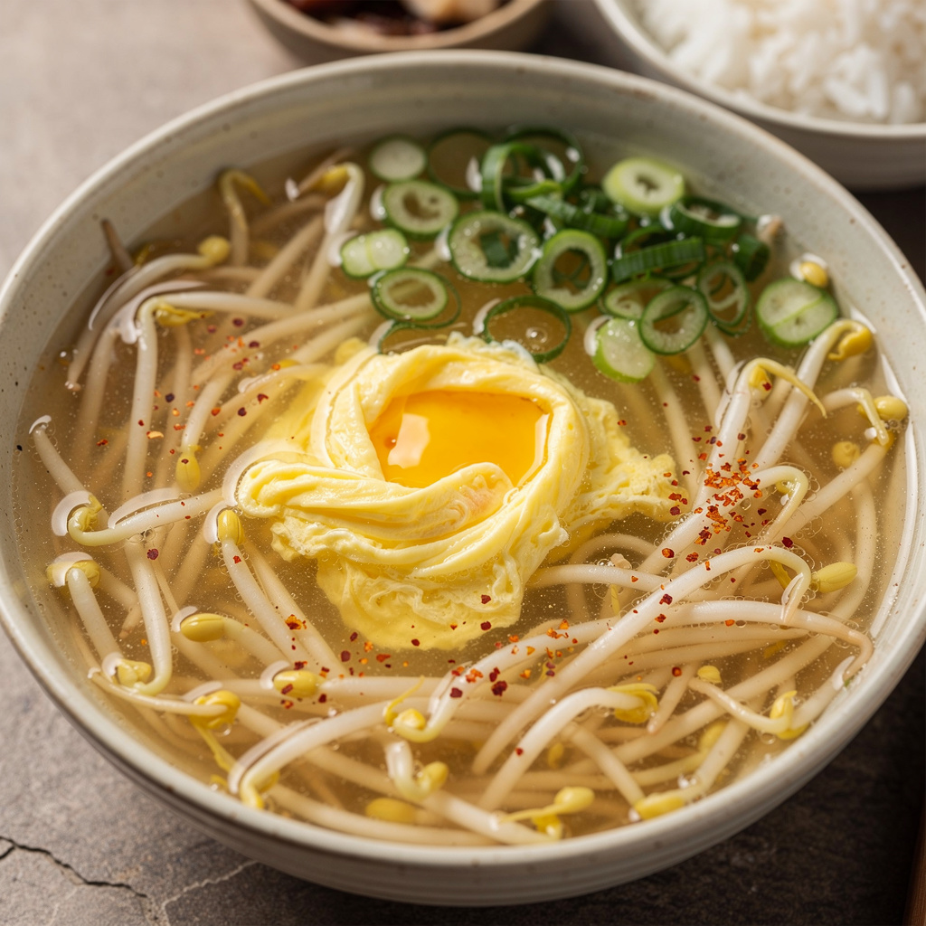 Clear & Bright Bean Sprout Hangover Soup