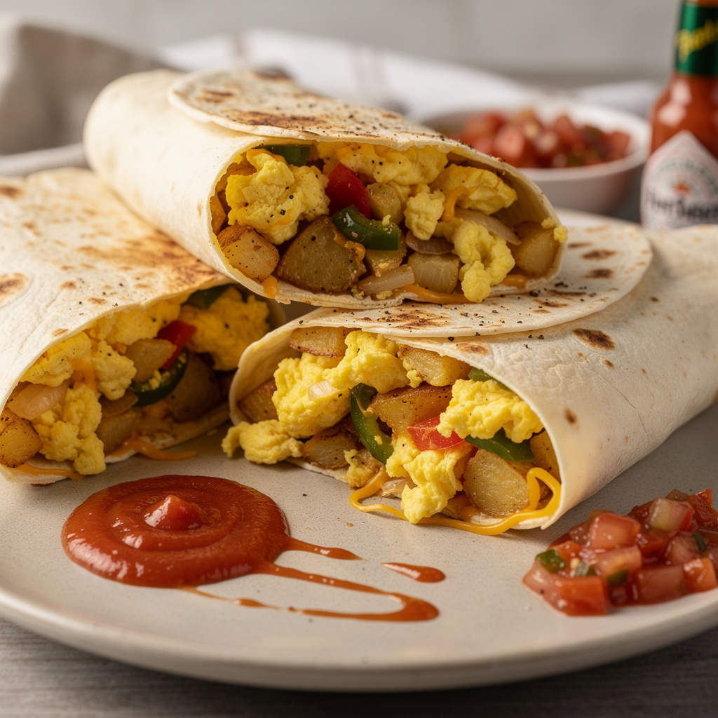 Breakfast Potato and Egg Burritos