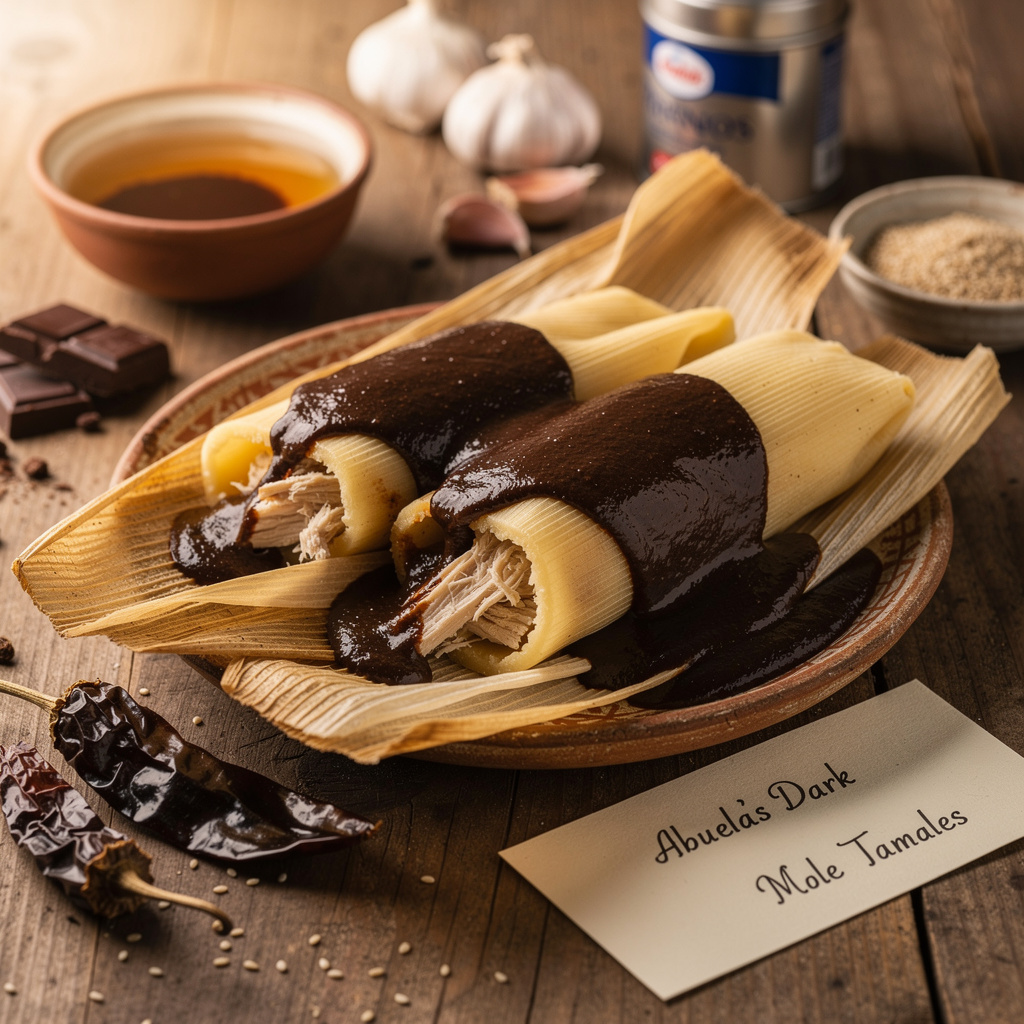 Abuela's Dark Mole Tamales