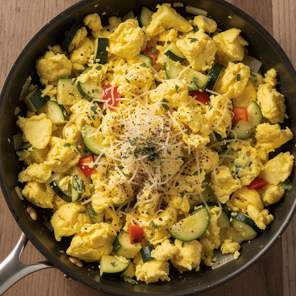 Scrambled Eggs and Zucchini