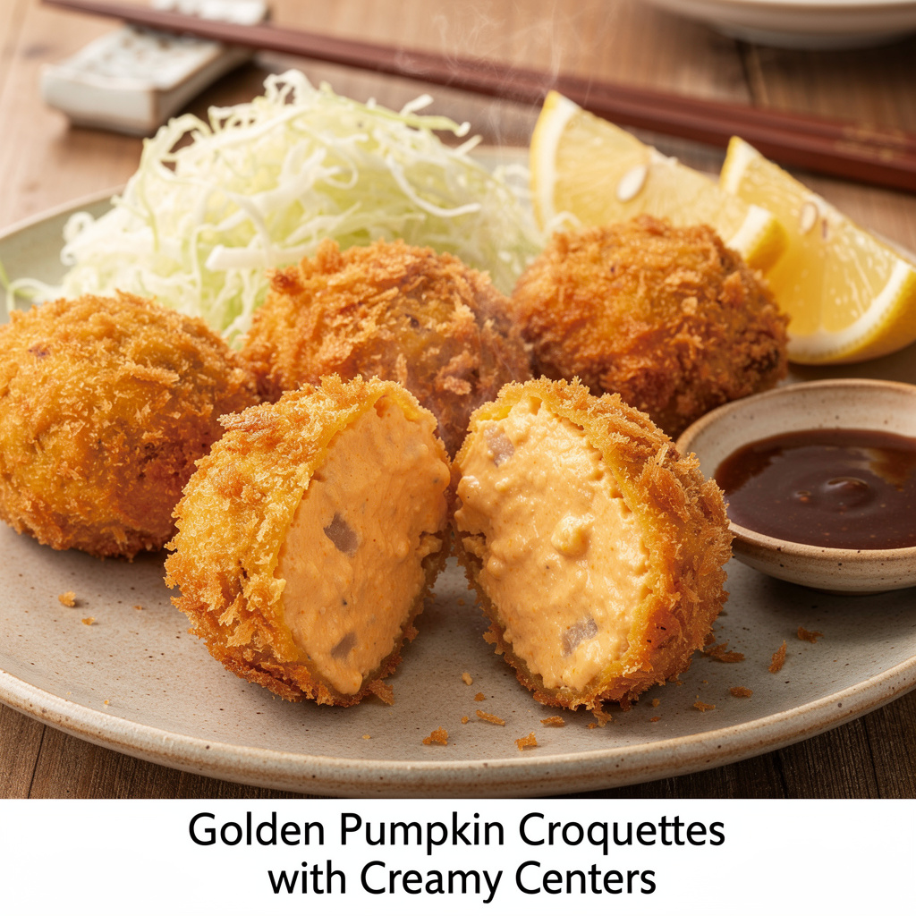 Golden Pumpkin Croquettes with Creamy Centers