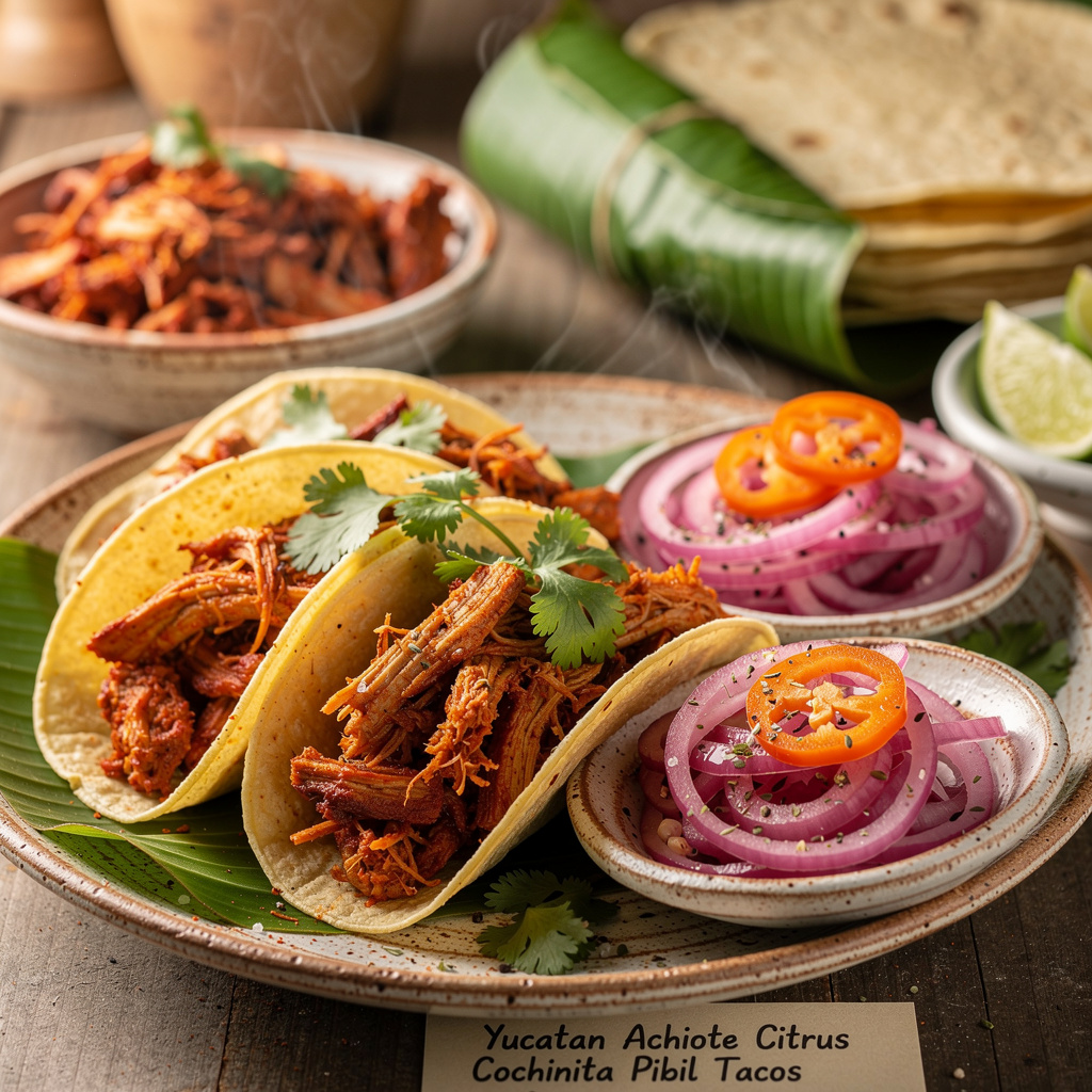 Yucatan Achiote-Citrus Cochinita Pibil Tacos