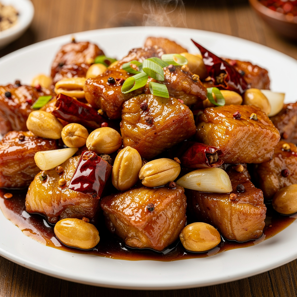 Fiery Kung Pao Chicken with Roasted Peanuts