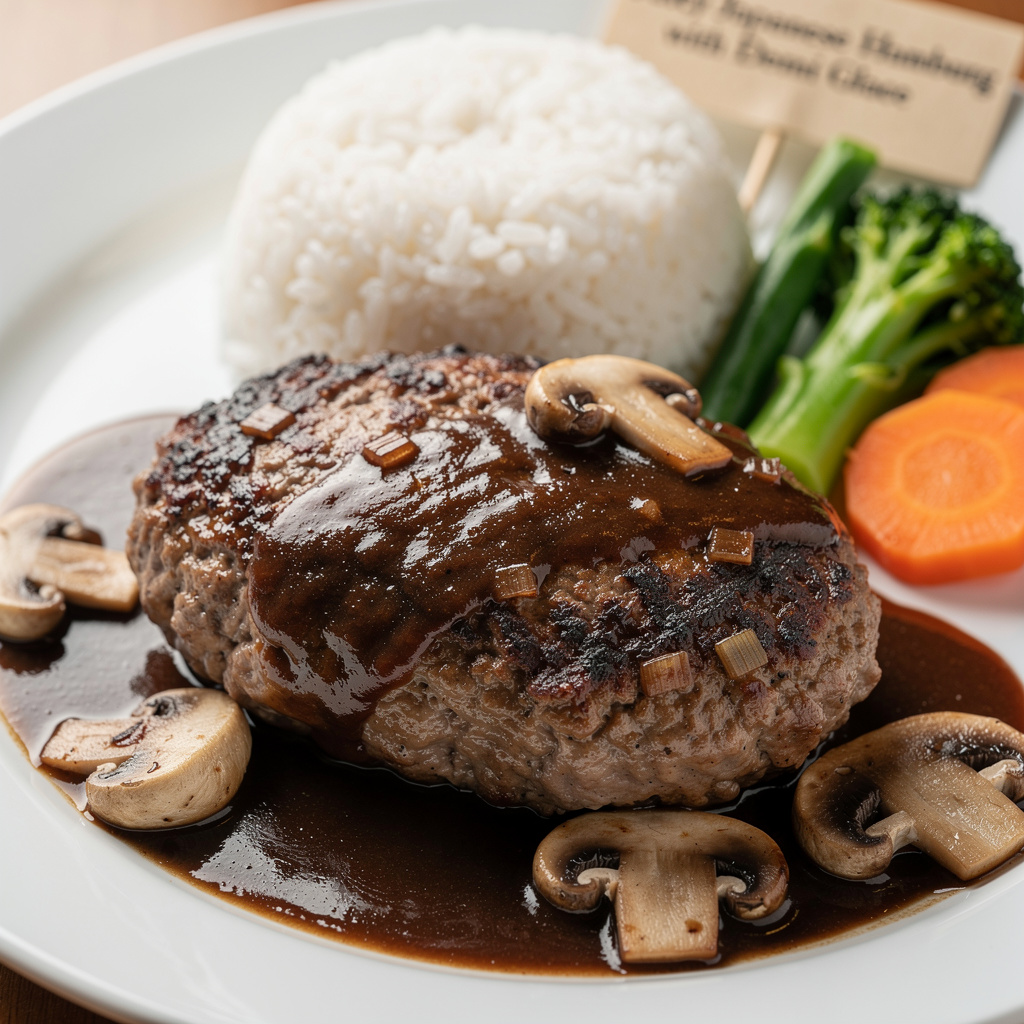 Juicy Japanese Hamburg Steak with Demi-Glace