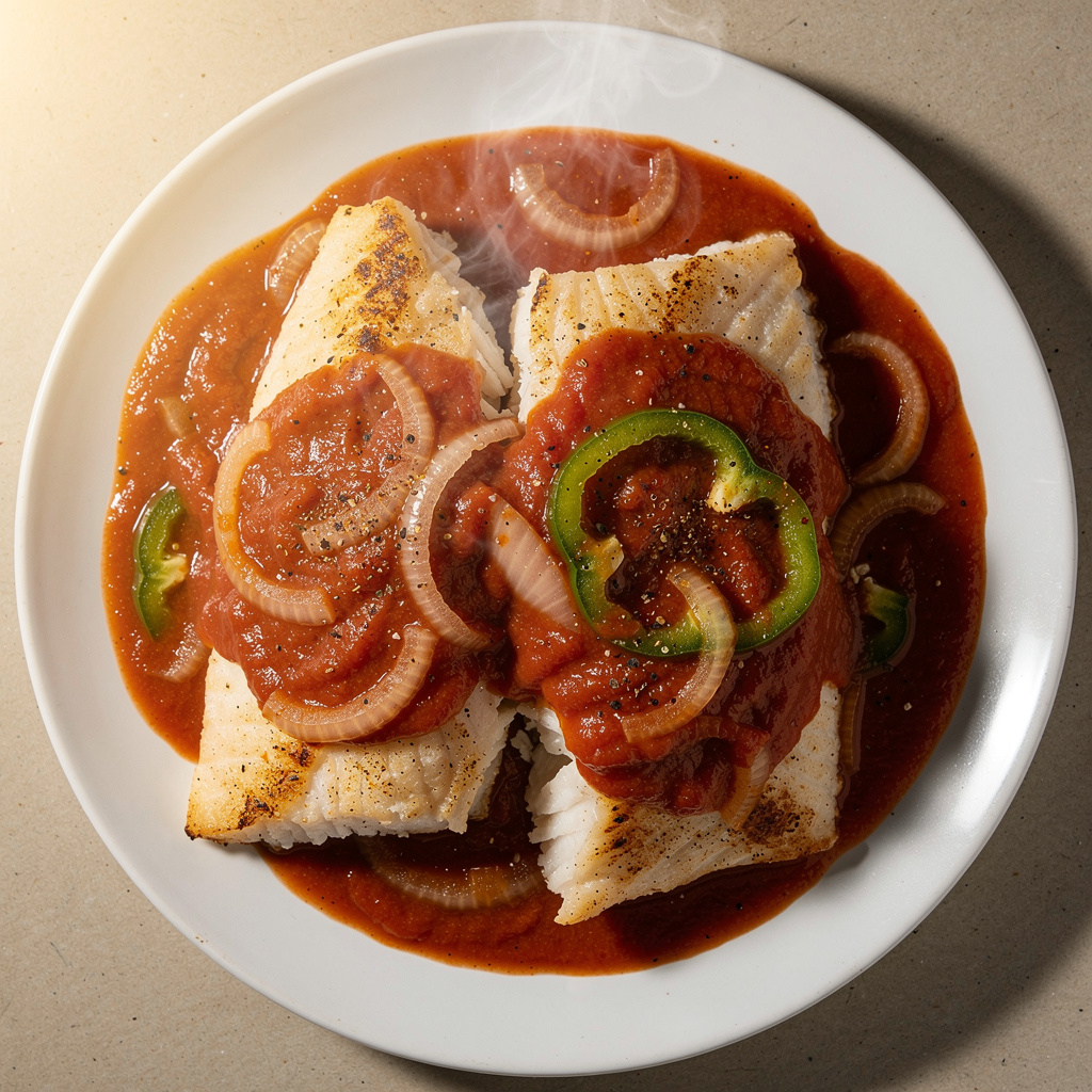 Baked Fish with Creole Sauce