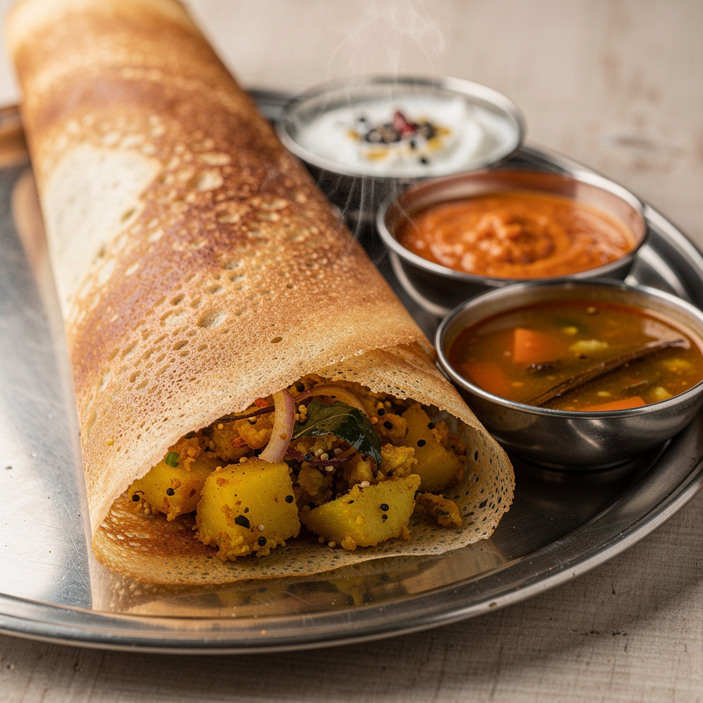 Golden Crispy Masala Dosa