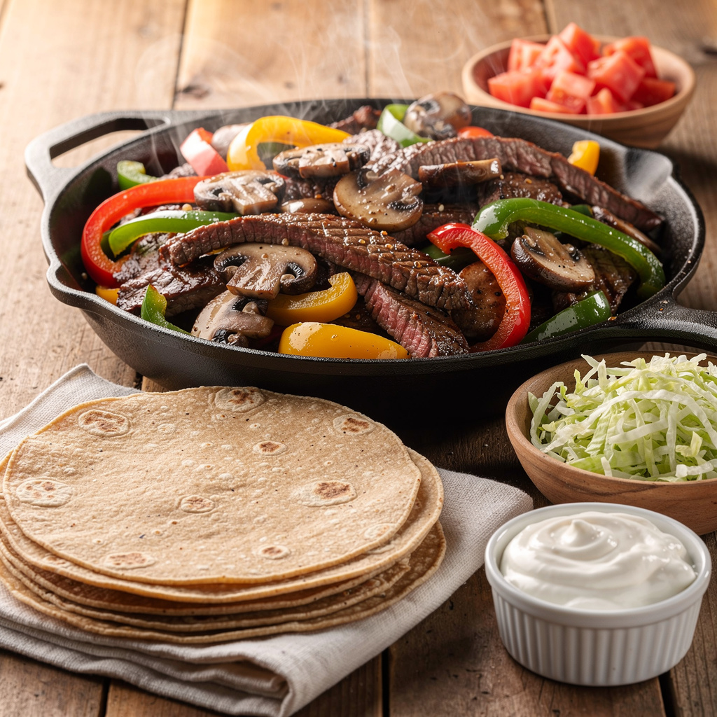 Mushroom Steak Fajitas