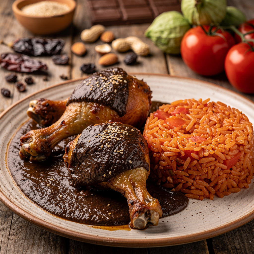 Mole Poblano with Mexican Red Rice